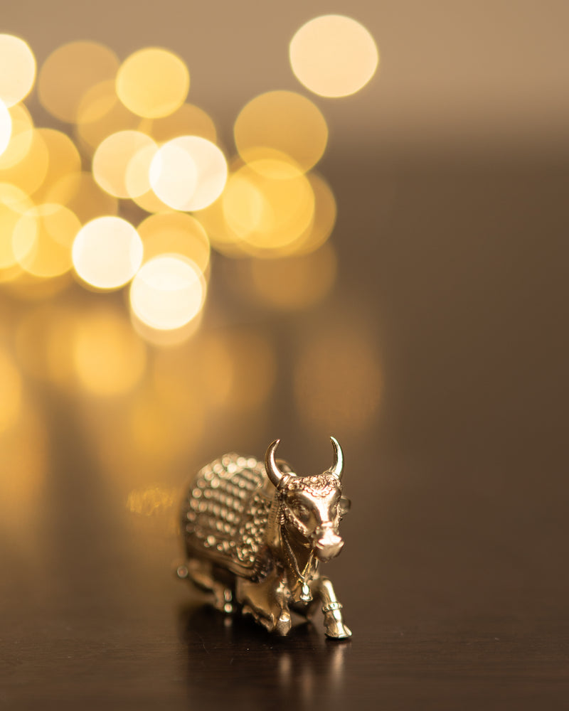 Brass Nandi Statue | Sacred Bull of Shiva for Devotion & Strength