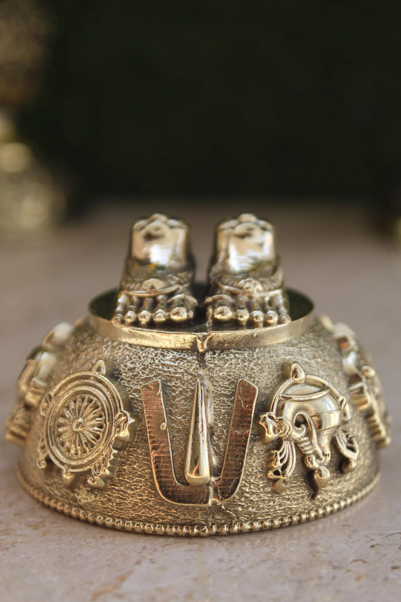 Lord Venkateswara Brass Feet Charan Paduka
