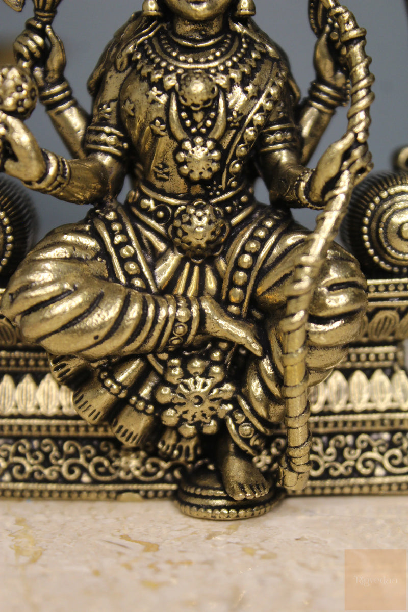 Brass Lalitha Tripura Sundari Devi Idol (4")