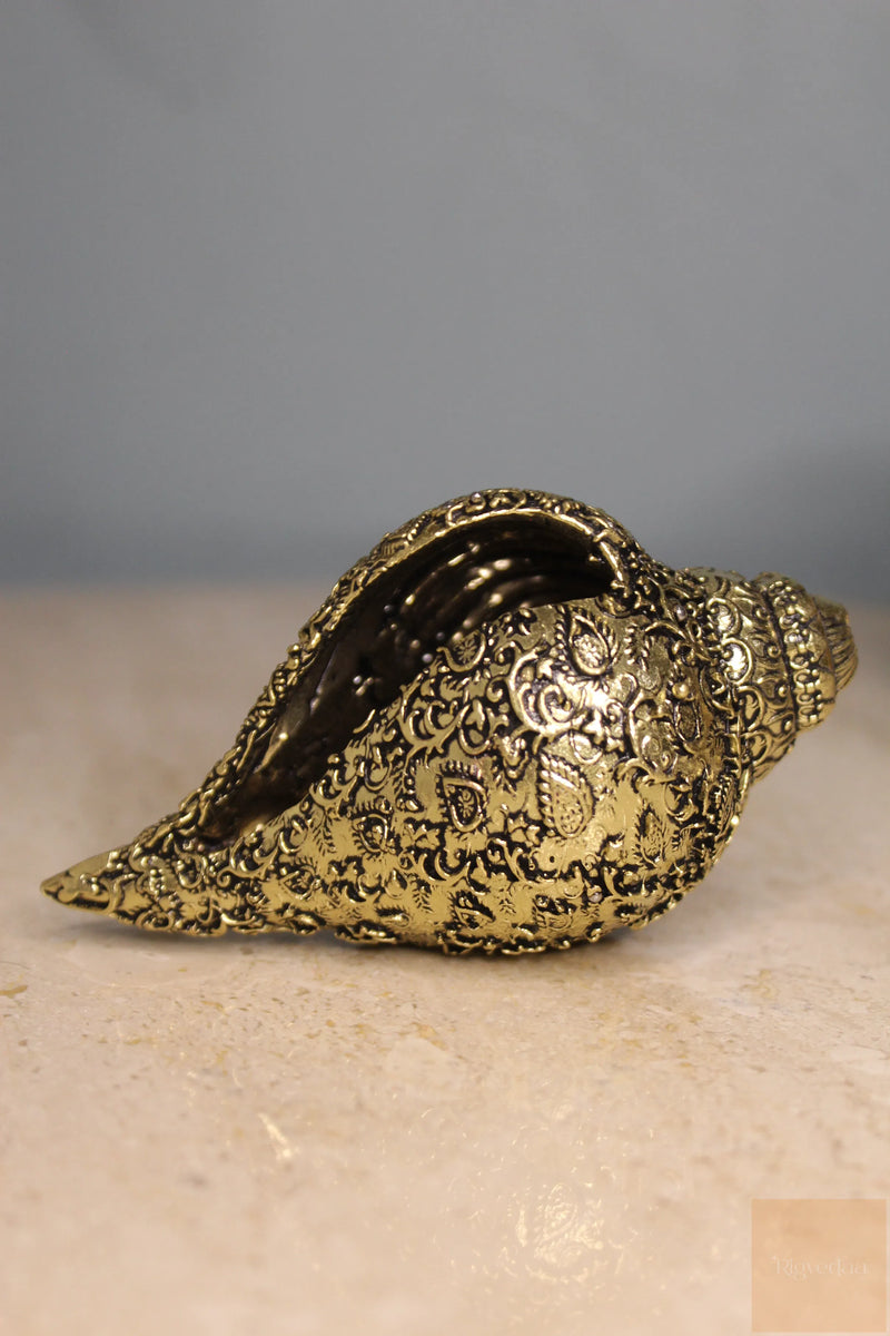 Brass Lakshmi Narayan Vishnu Shankh | Rigvedaa™