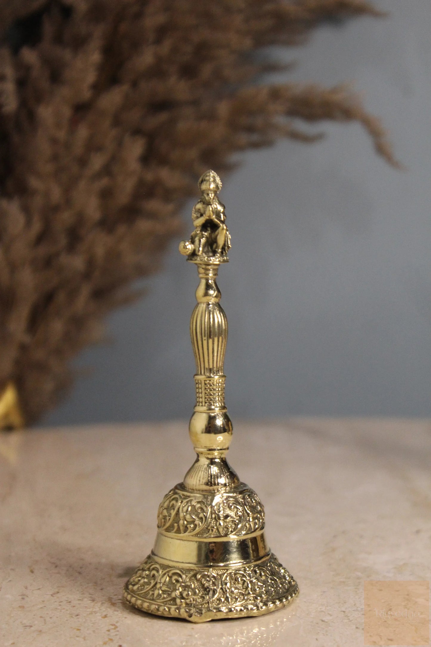 Brass Hanuman Bell | Bajrang Bali Pooja Ghanti for Home Mandir, Temple & Auspicious Worship ( 5 inch )