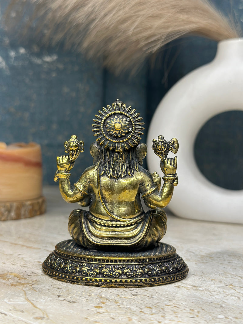 Brass Ganesh Murti |Sitting Idol