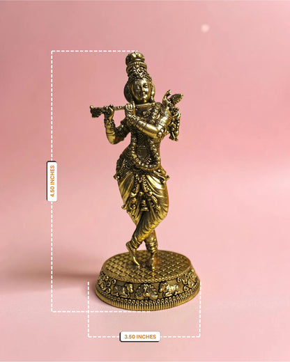 Handcrafted Brass Venugopal Sri Krishna Statue