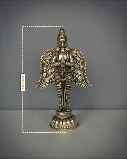 Handcrafted Brass Garuda Idol for Pooja Room (4.25")