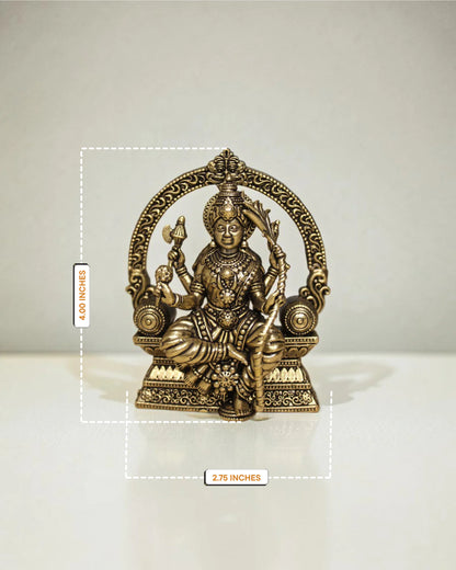 Brass Lalitha Tripura Sundari Devi Idol (4")