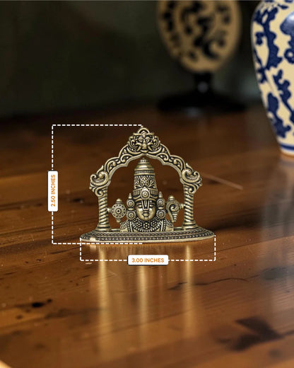 Brass Lord Venkateswara Tirupati Balaji Face (2 Inch)