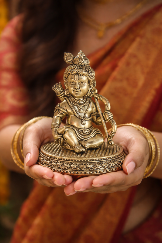 Brass Ram Lalla Ayodhya Temple Idol (4.00")