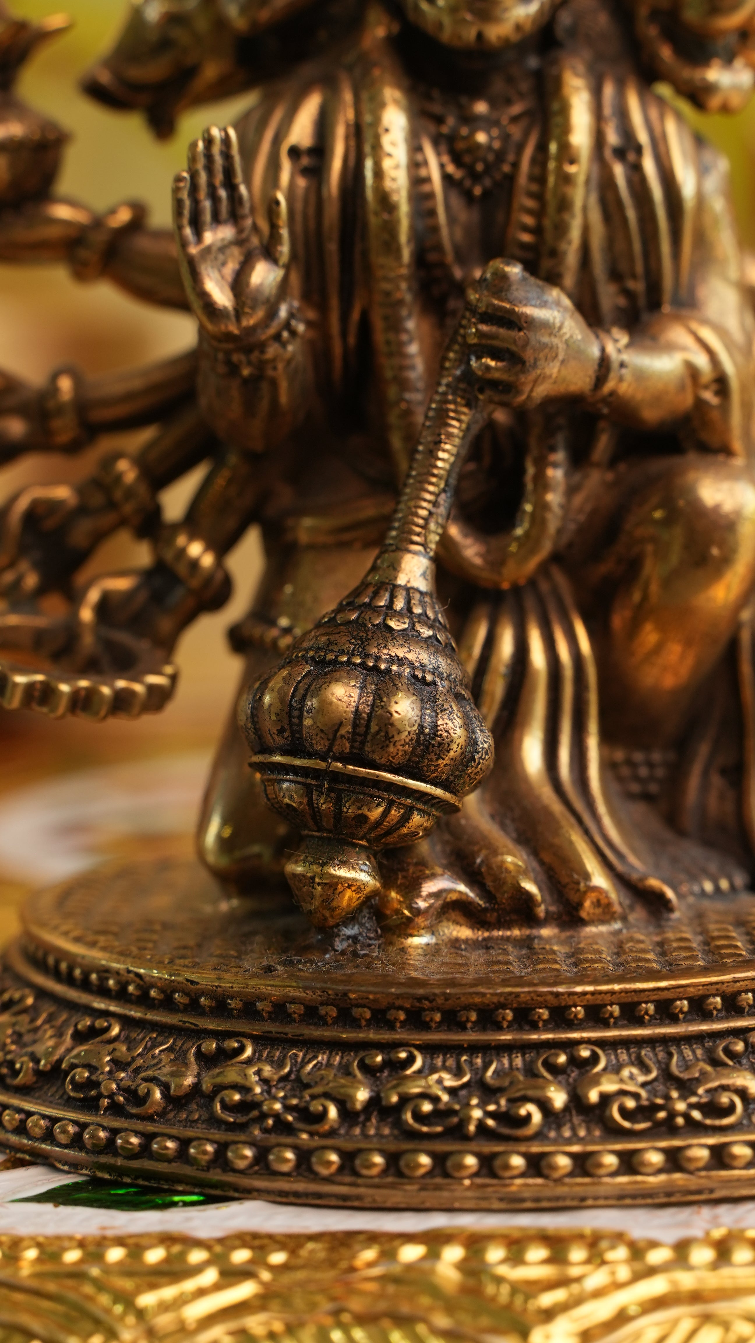 Panchmukhi Hanuman Brass Murti – 4.5 Inch | Five-Faced Hanuman Idol for Protection & Devotion