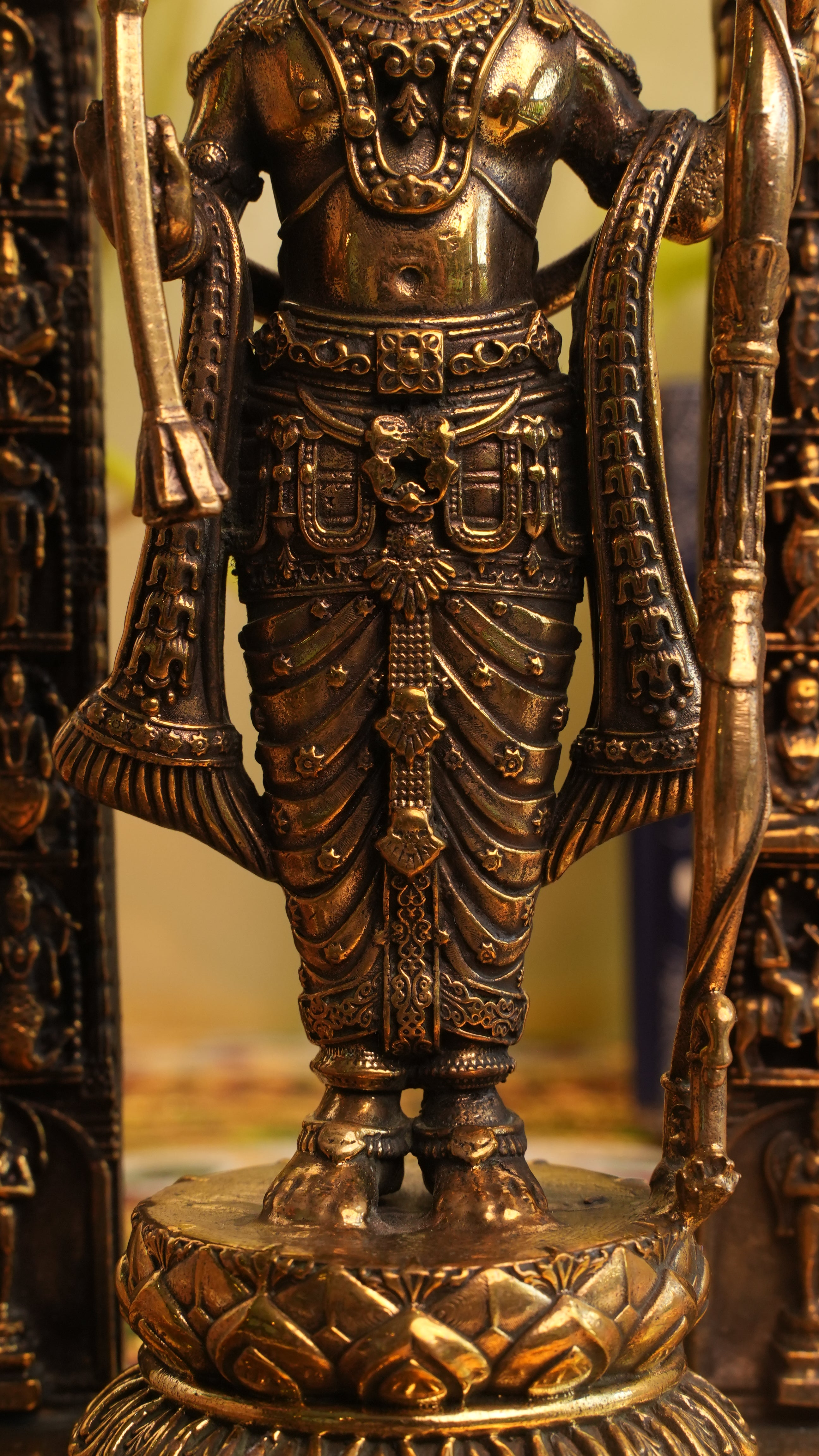 Divine Brass Ram Lalla Murti – 7-inch Idol Inspired by Ayodhya