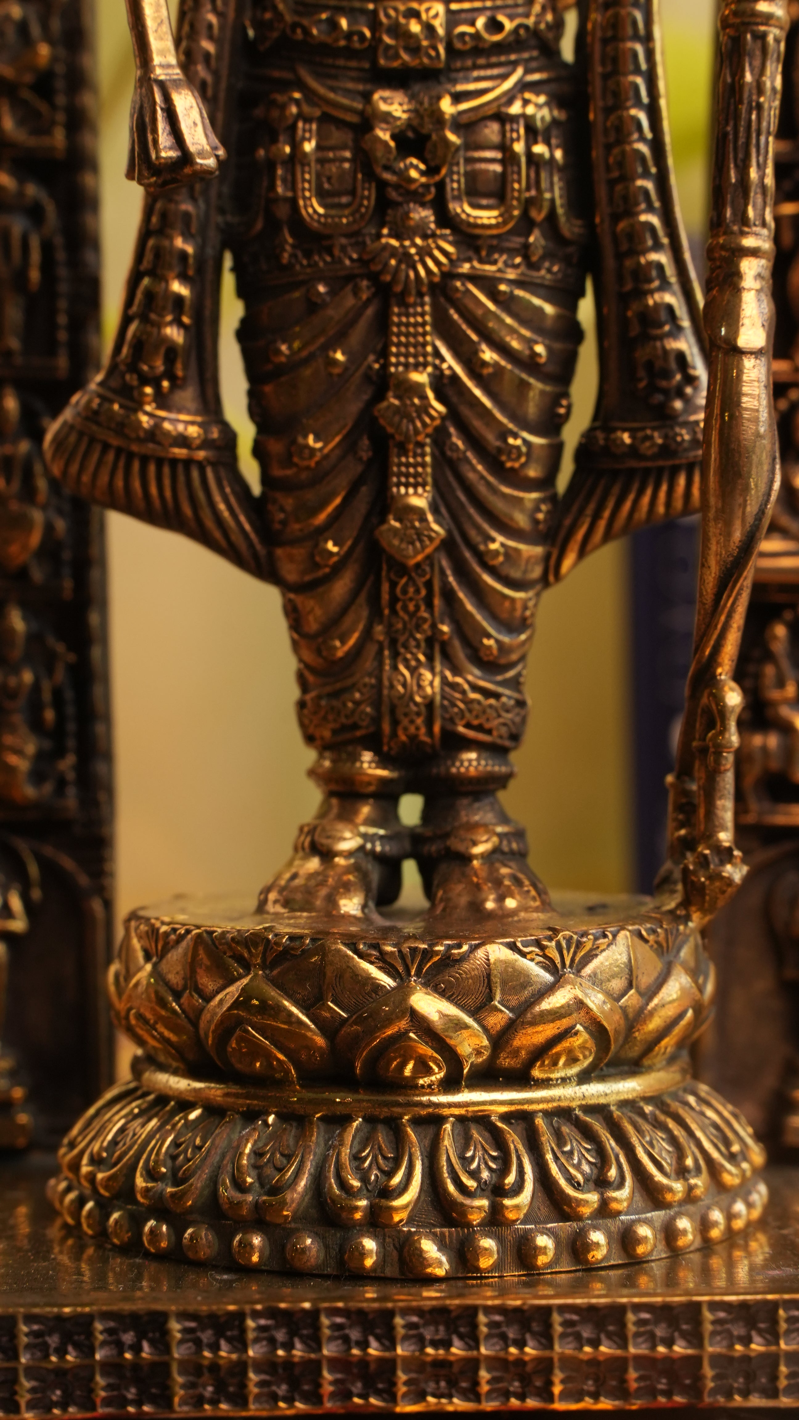 Divine Brass Ram Lalla Murti – 7-inch Idol Inspired by Ayodhya