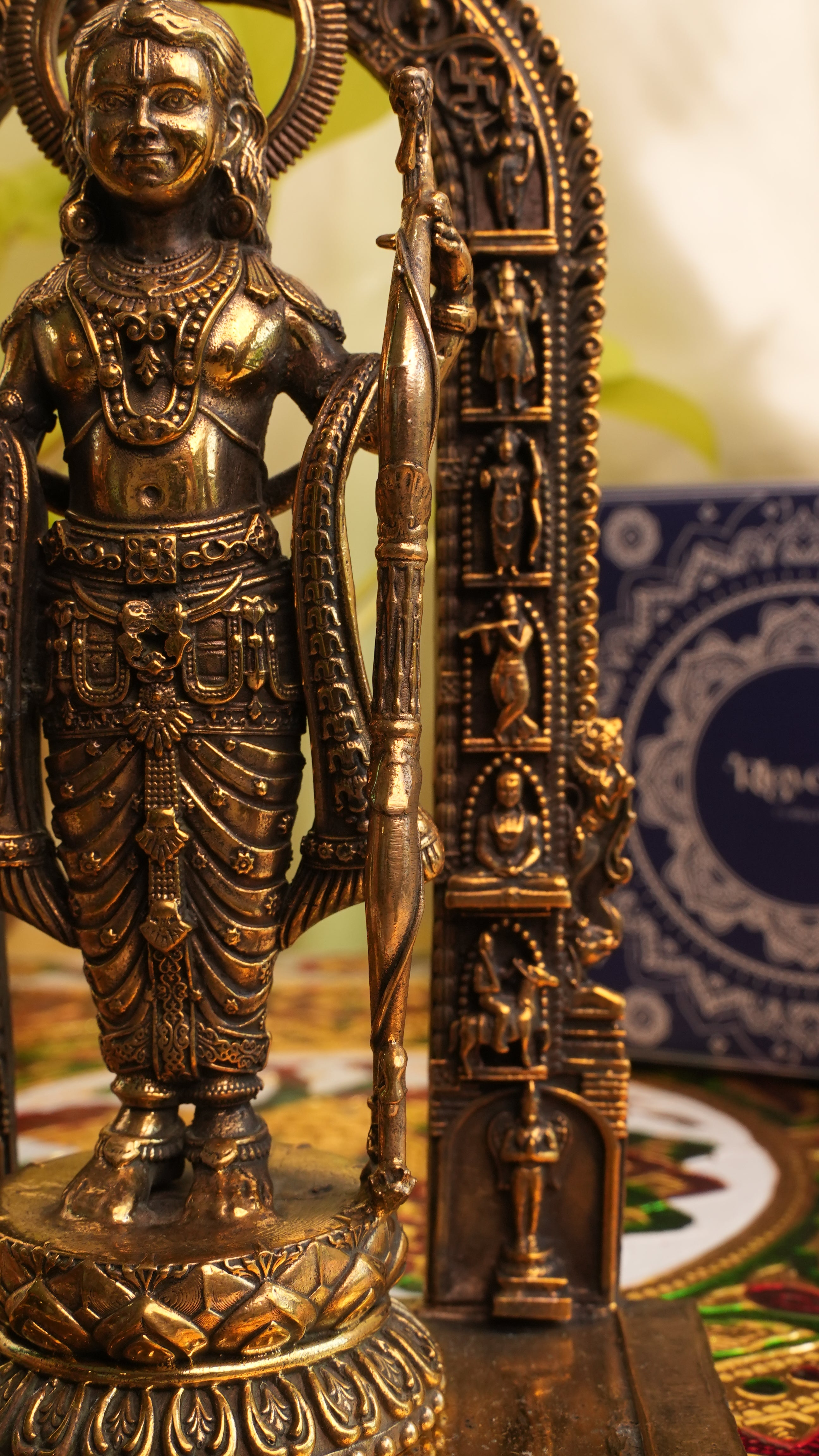 Divine Brass Ram Lalla Murti – 7-inch Idol Inspired by Ayodhya