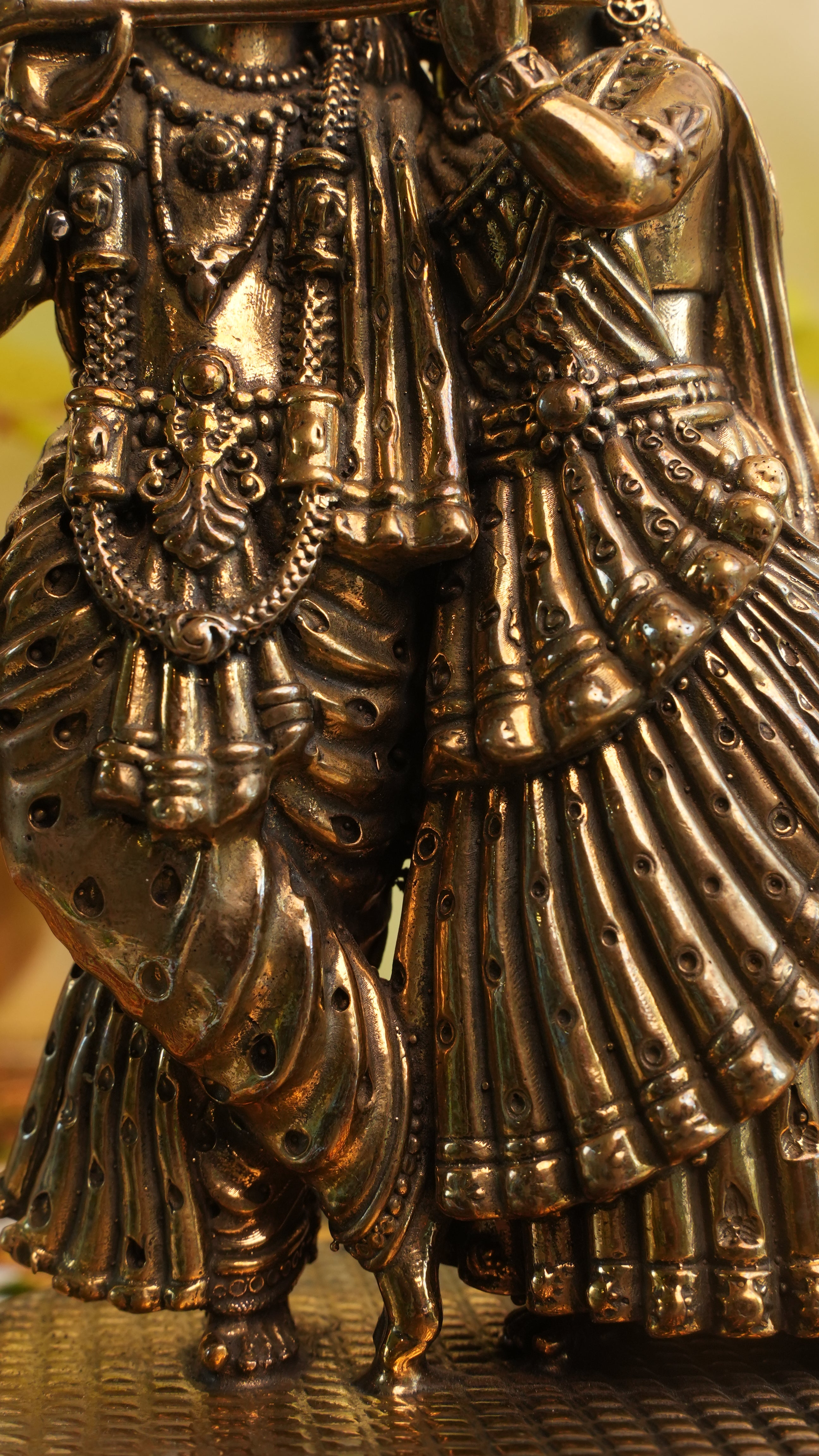 Radha Krishna Brass Idol – 4.5 Inch | Symbol of Divine Love & Harmony