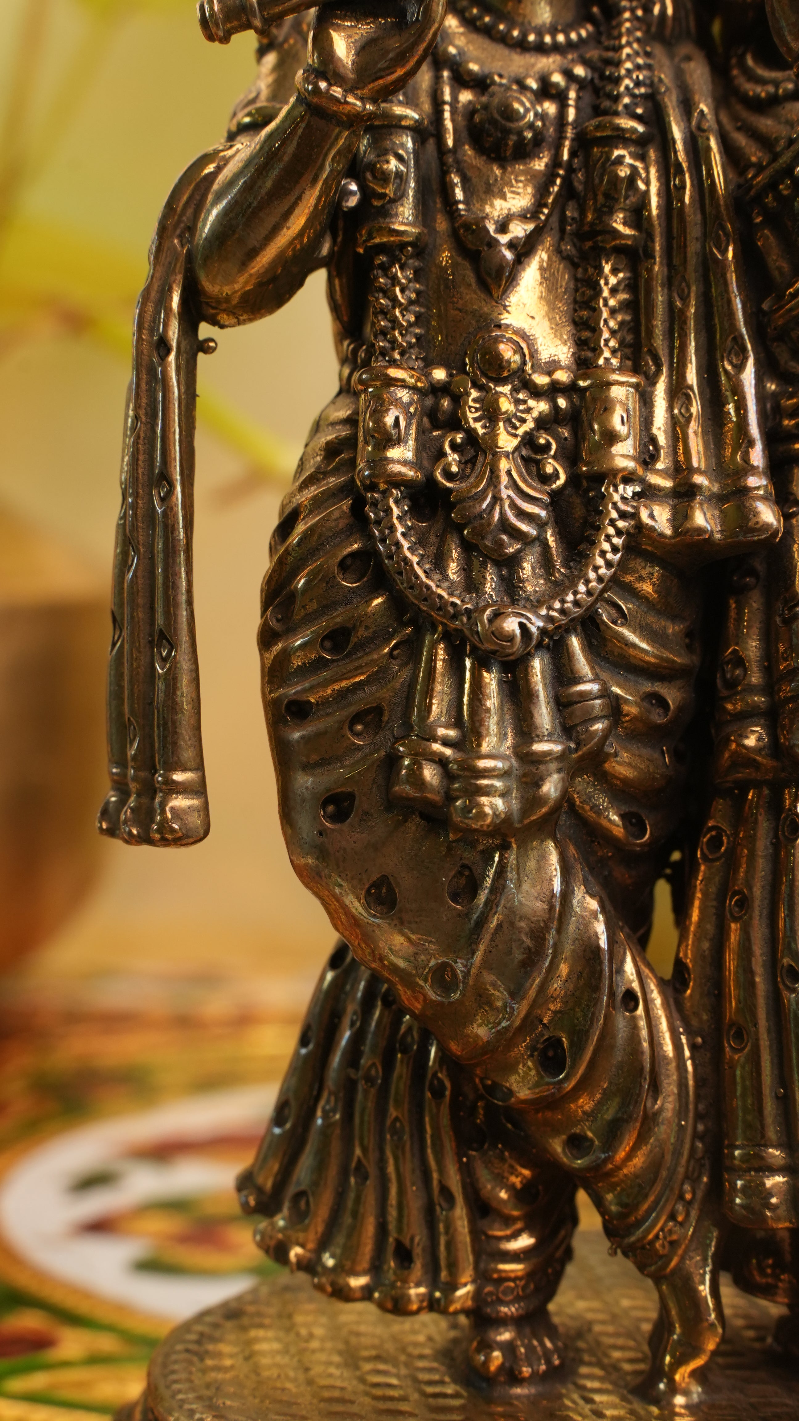 Radha Krishna Brass Idol – 4.5 Inch | Symbol of Divine Love & Harmony