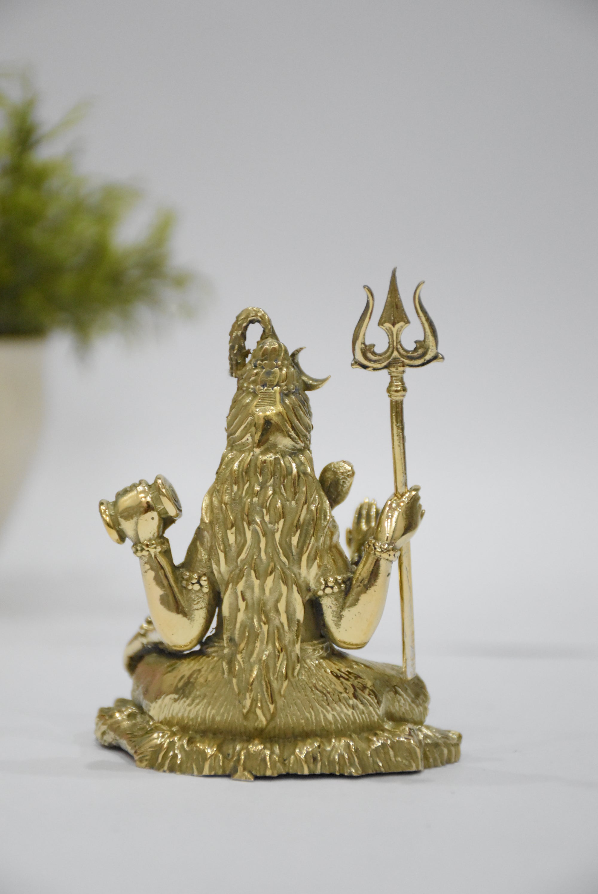 Brass Lord Shiva Murti – 3.25 Inch | Meditative Shiva Idol for Peace & Spiritual Strength