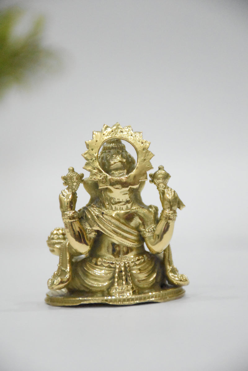 Brass Ganesha Car Dashboard Idol (2 Inch) | Rigvedaa™