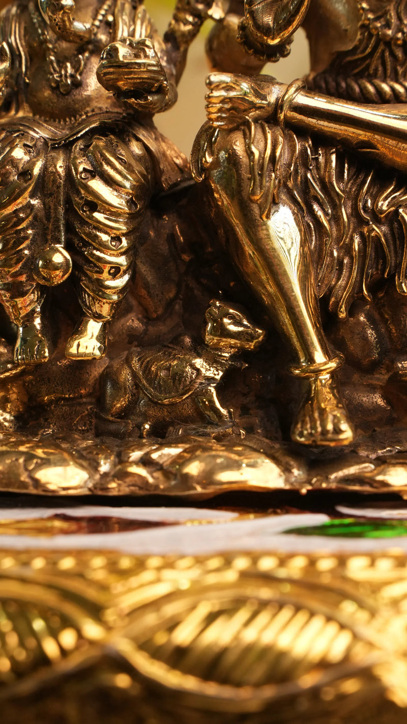 Brass Shiv Parivar – 4.25 Inch | Divine Family Idol for Harmony & Protection