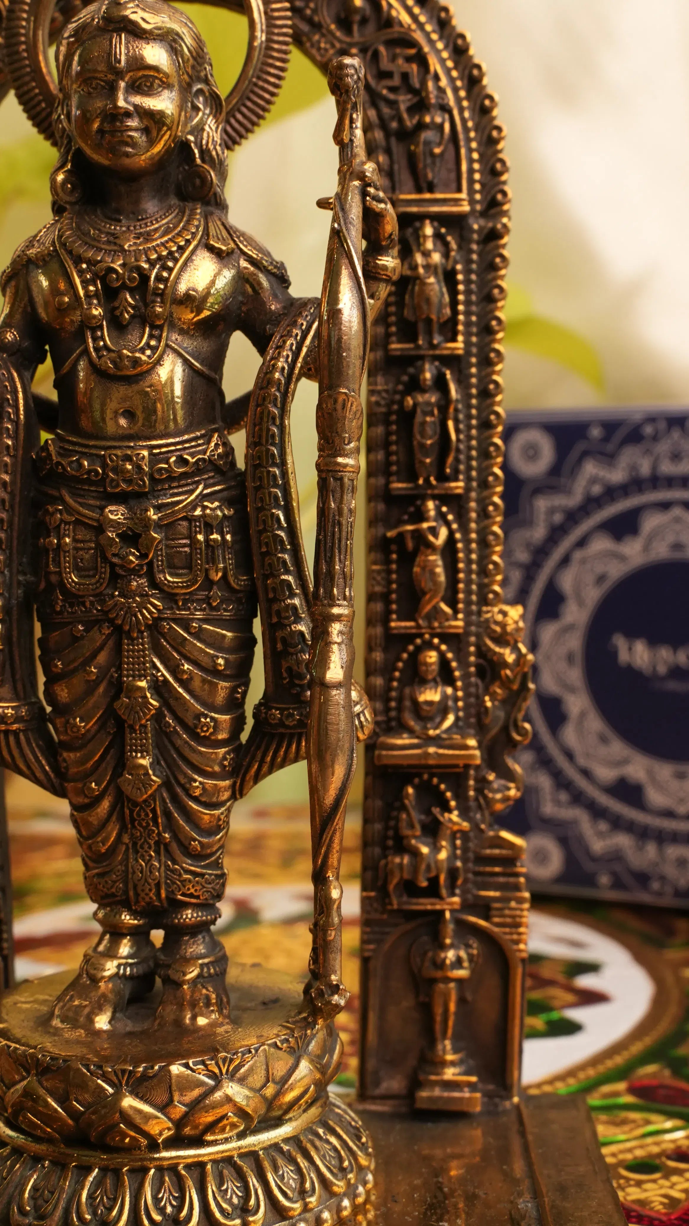 Divine Brass Ram Lalla Murti – 7-inch Idol Inspired by Ayodhya