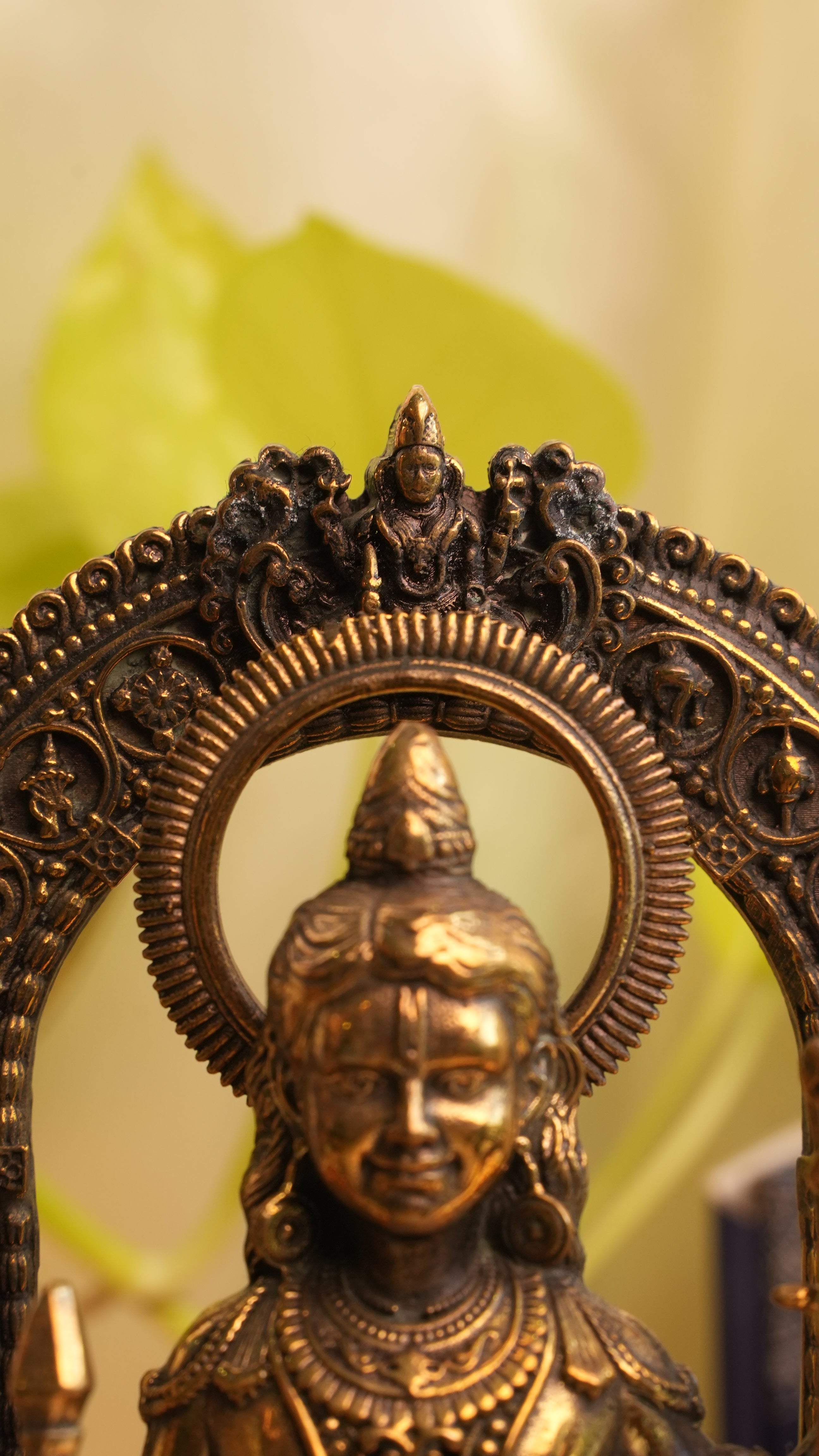 Divine Brass Ram Lalla Murti – 7-inch Idol Inspired by Ayodhya