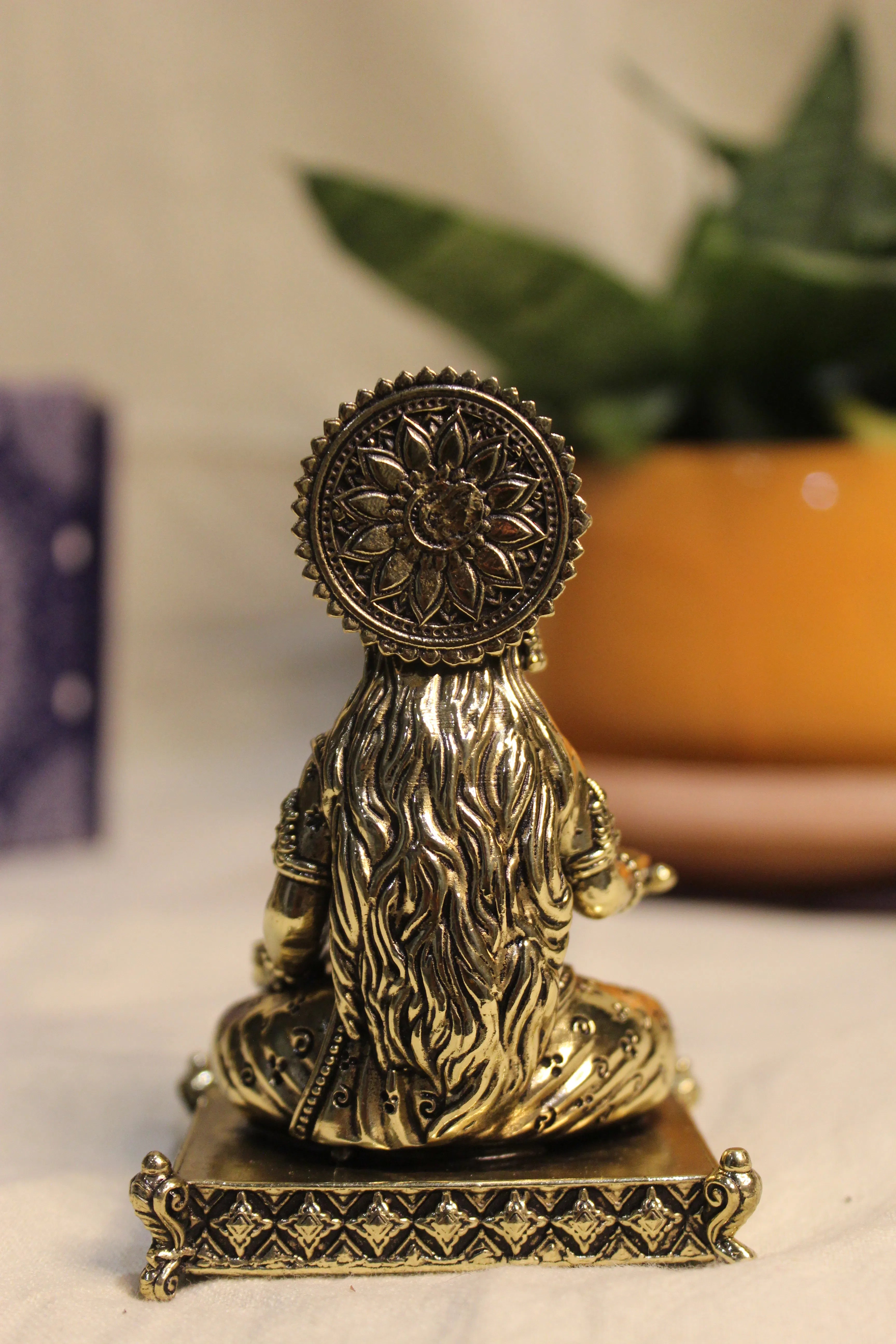 Brass Goddess Annapurna/Parvati Idol Seated in Dhyana Mudra – 3.5 Inch | Nourishing Divine Sculpture