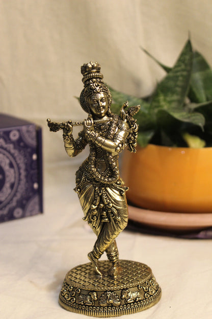 Handcrafted Brass Venugopal Sri Krishna Statue