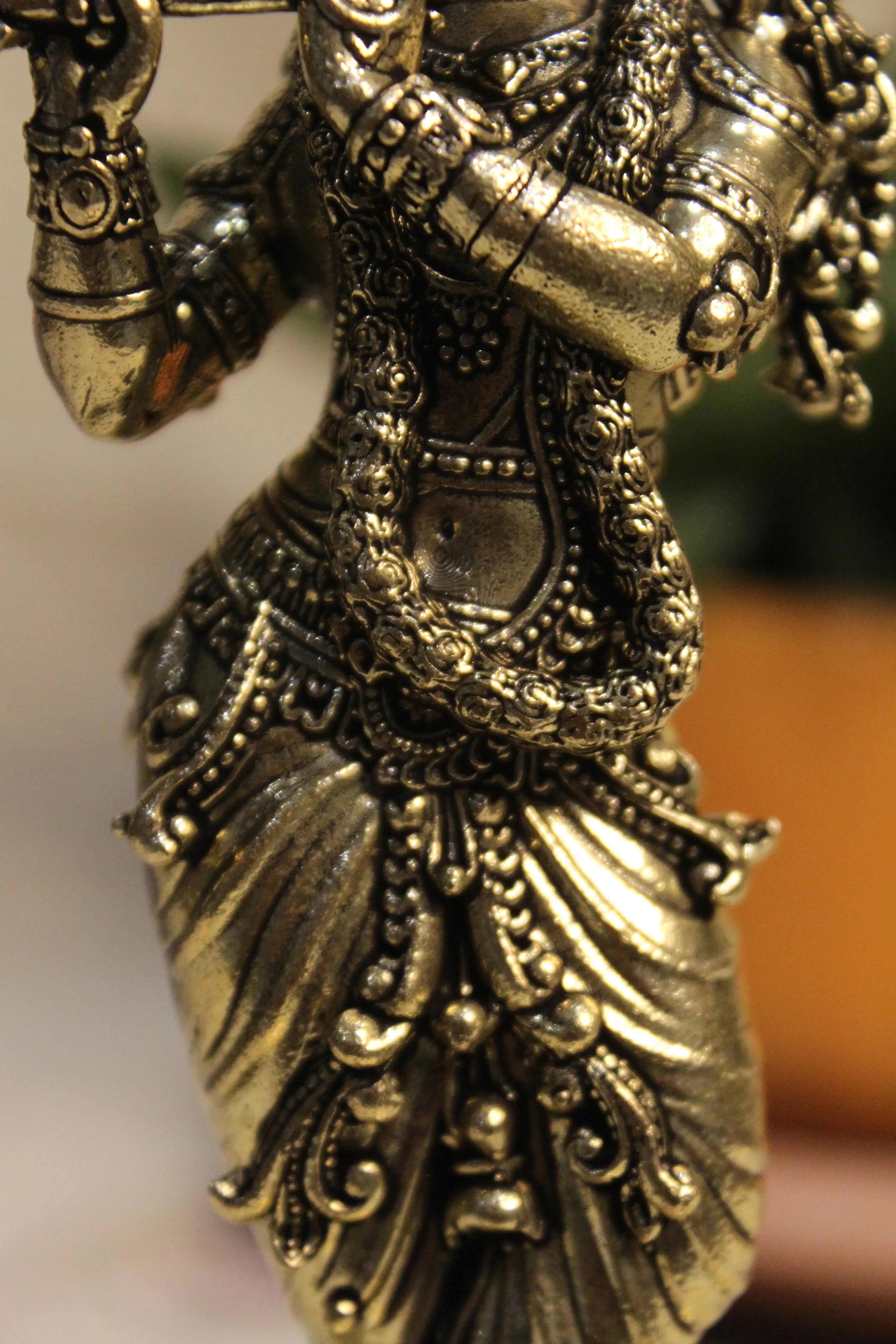 Handcrafted Brass Krishna Idol 7"  – Divine Symbol of Love and Devotion