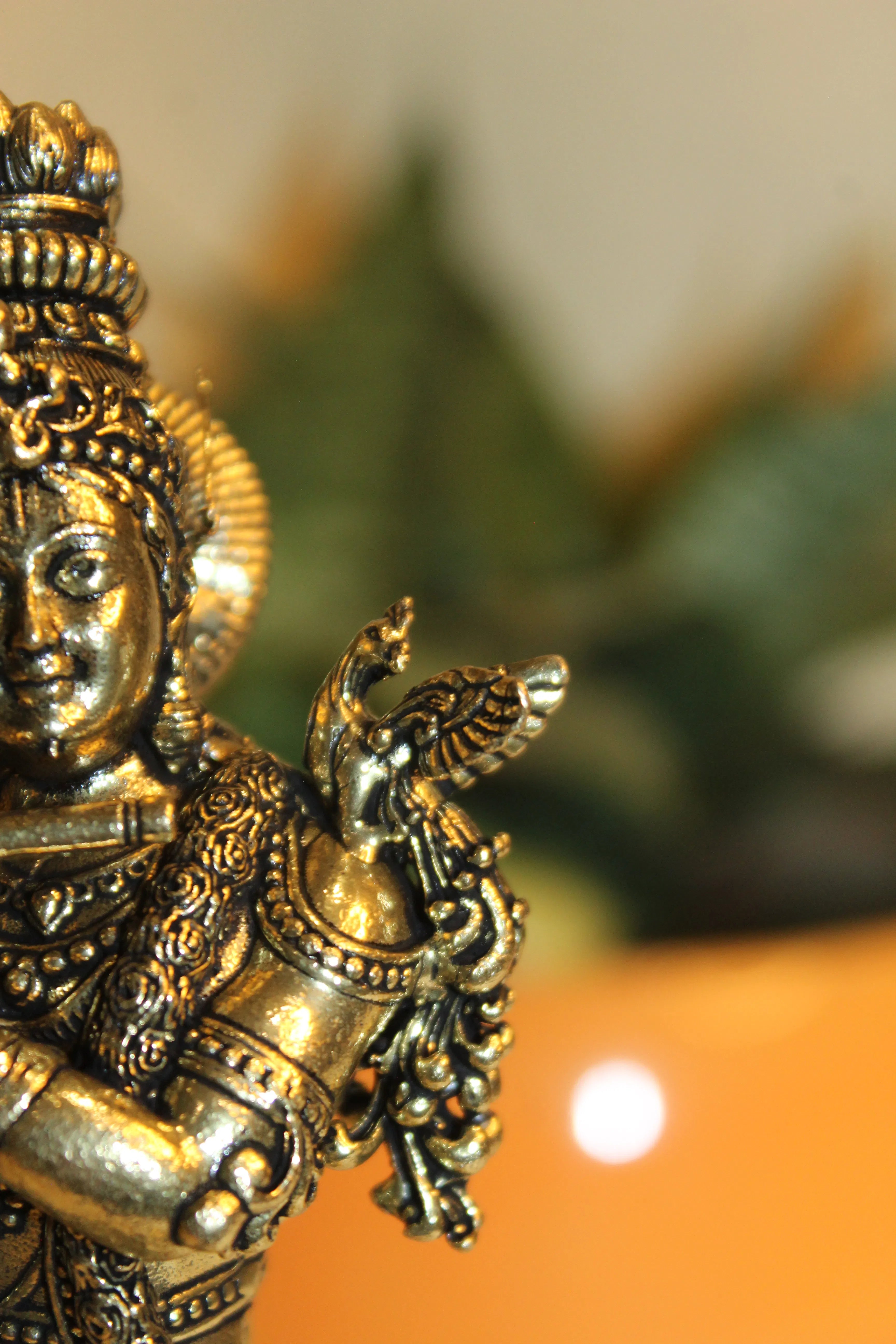 Handcrafted Brass Krishna Idol 7"  – Divine Symbol of Love and Devotion