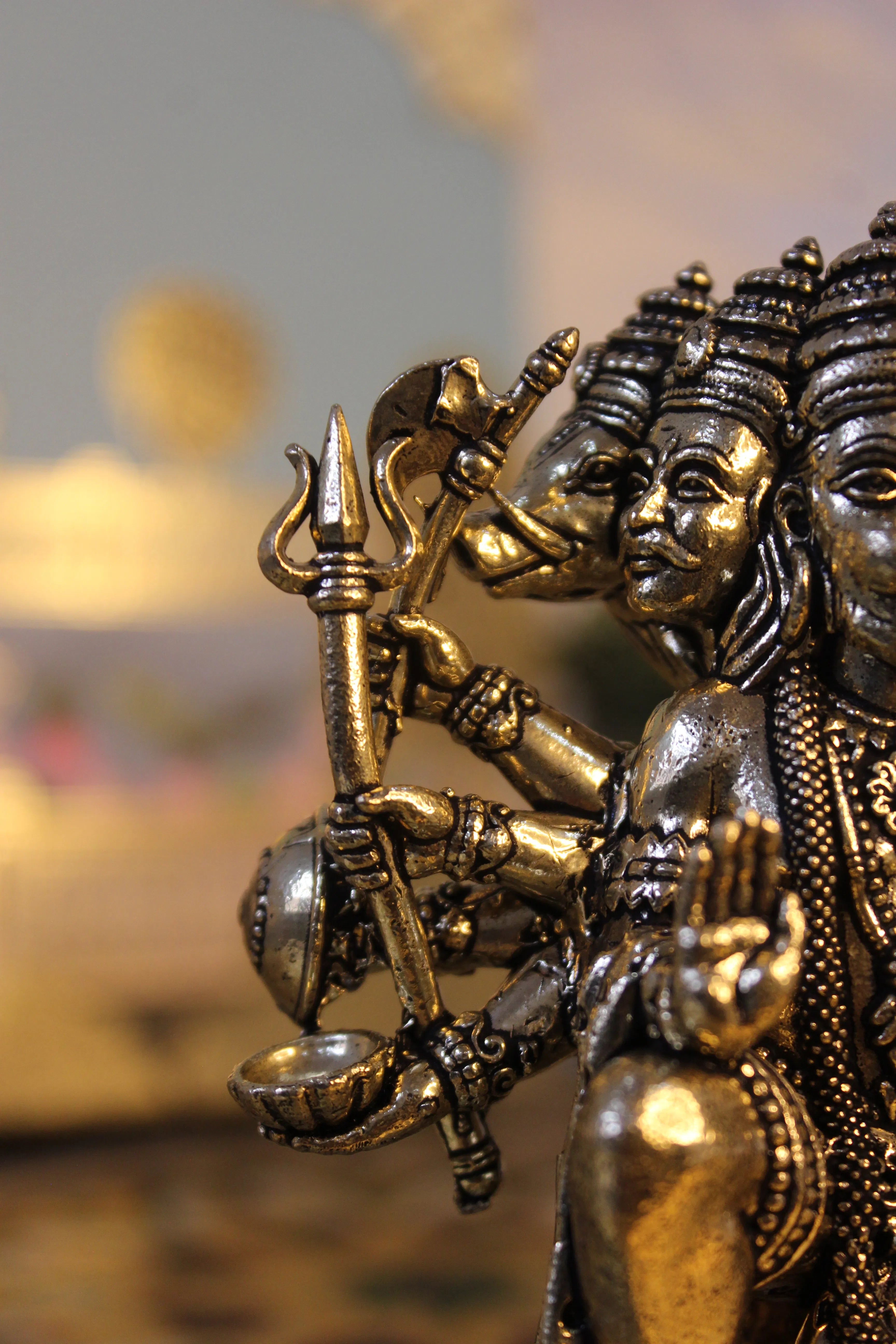 Panchmukhi Hanuman Brass Murti – 4.5 Inch | Five-Faced Hanuman Idol for Protection & Devotion