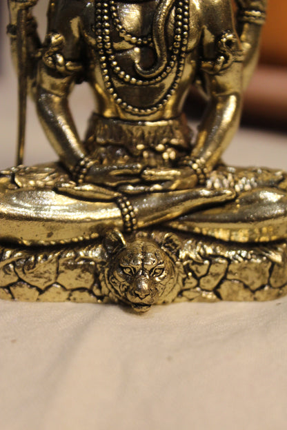 Brass Meditating Lord Shiva Tapasvi Idol (4") | Rigvedaa™