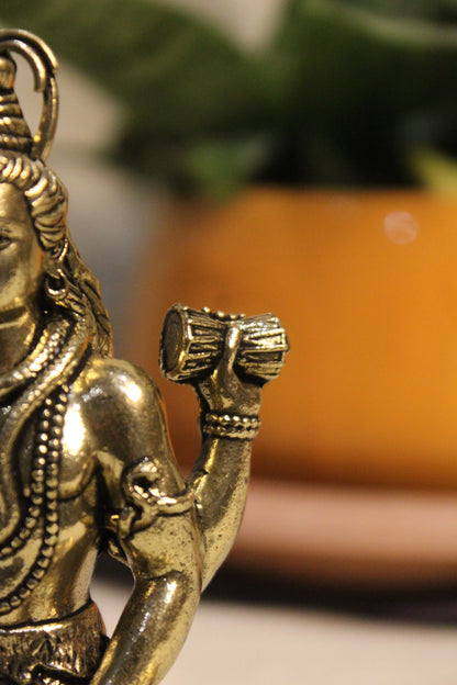 Brass Meditating Lord Shiva Tapasvi Idol (4") | Rigvedaa™
