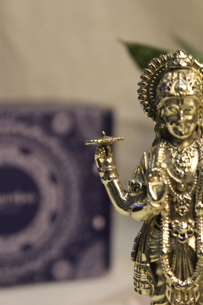Vishnu ji Brass Standing Murti In Brass - 5"