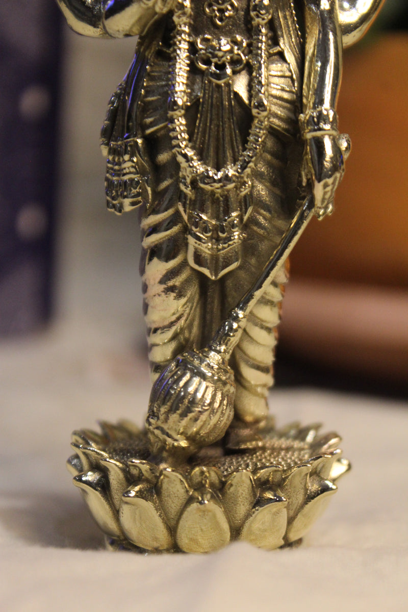 Vishnu ji Brass Standing Murti In Brass - 5"