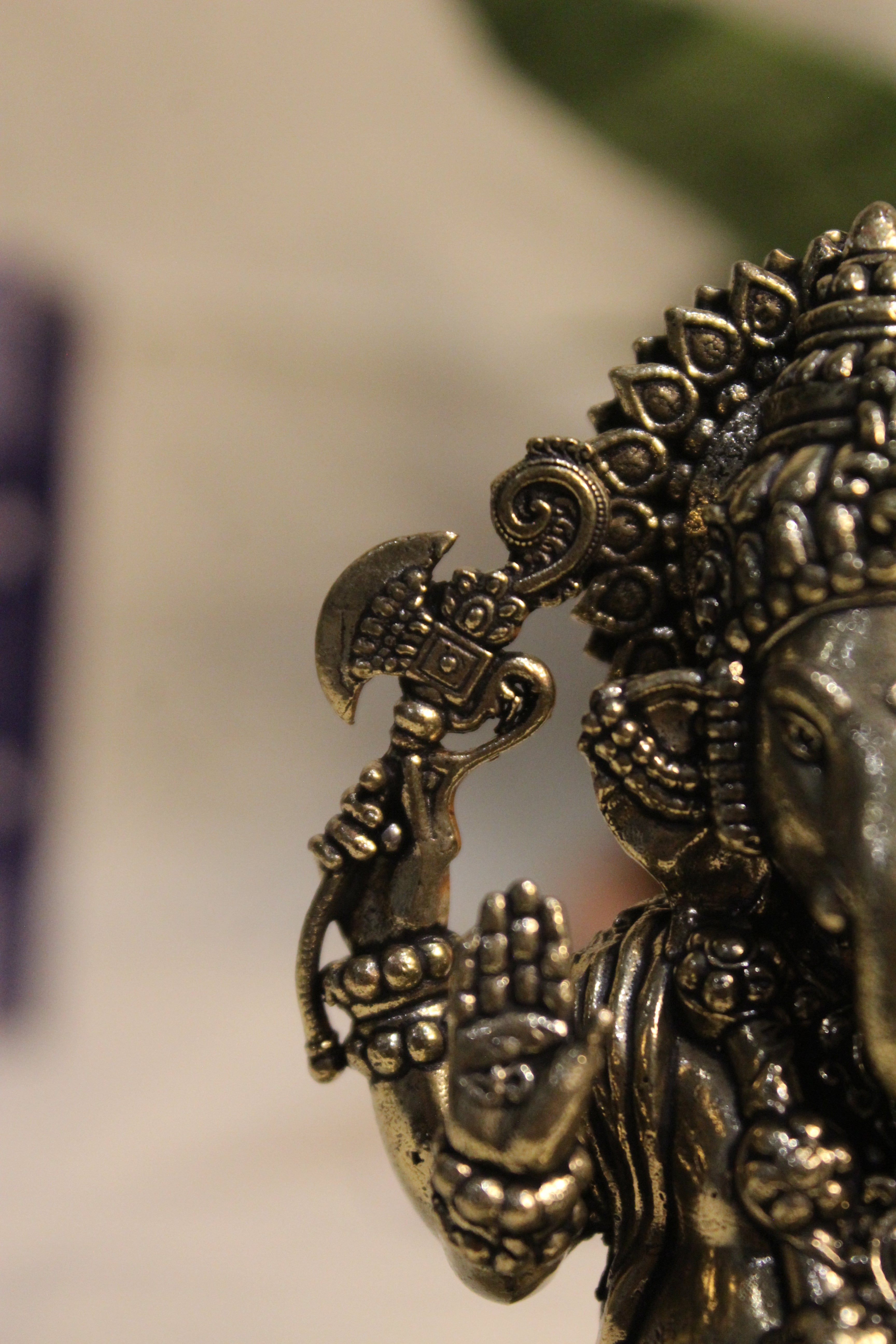 Brass Lord Ganesha Idol Seated on Lotus – 4 Inch | Divine Sculpture for Wisdom & Prosperity