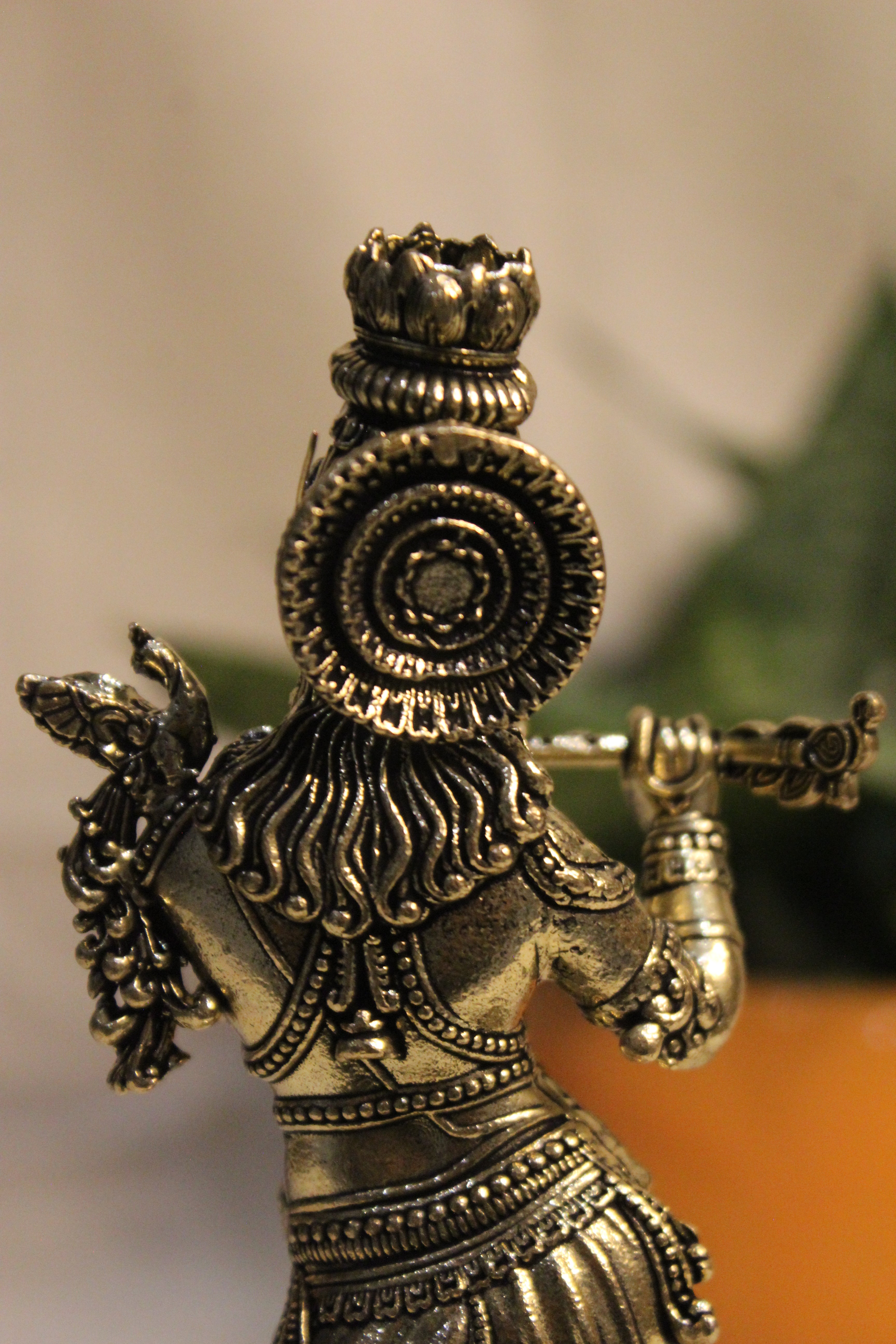 Handcrafted Brass Krishna Idol 7"  – Divine Symbol of Love and Devotion