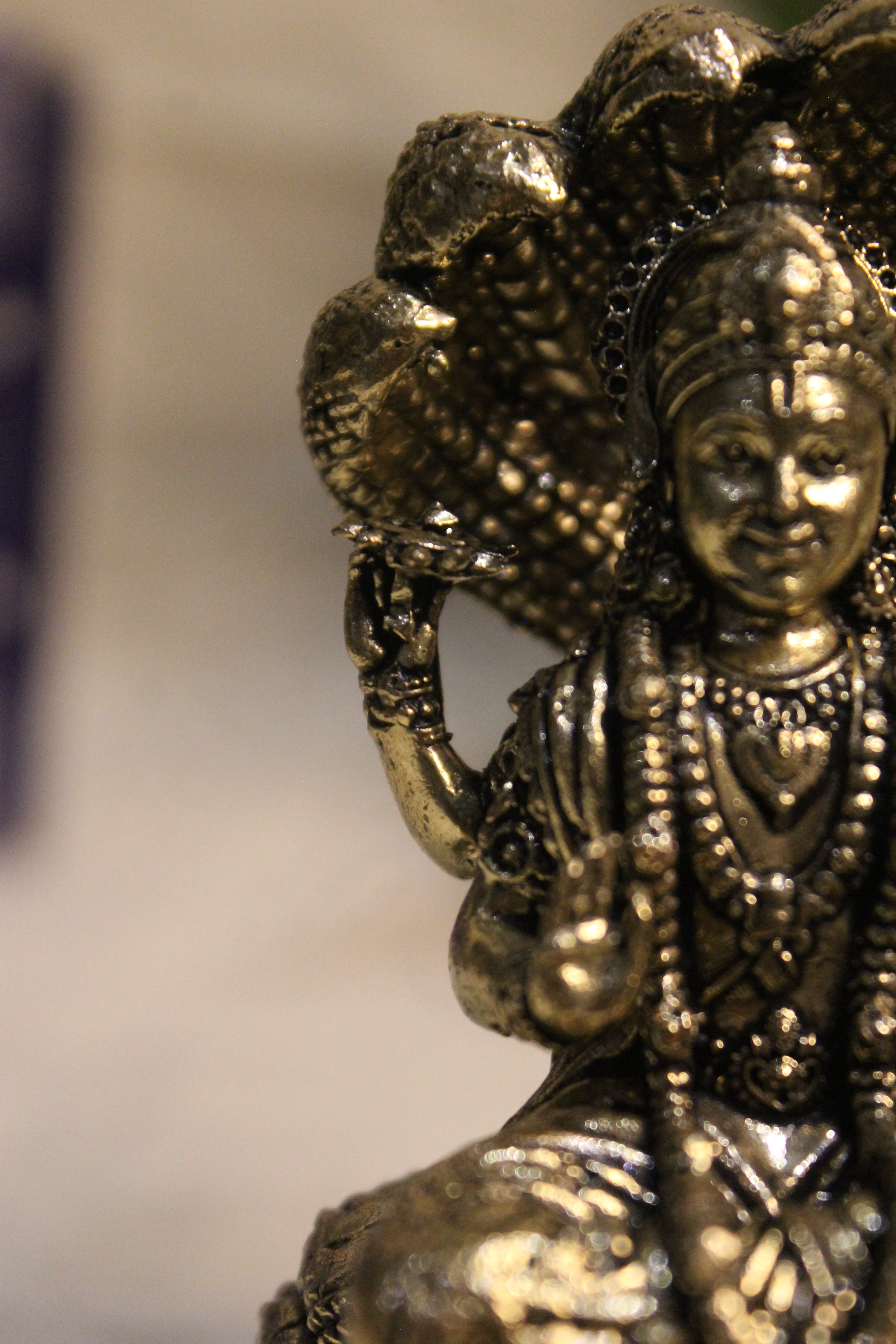 Vishnu Lakshmi on Sheshanag Throne | Divine Brass Idol of Cosmic Harmony & Prosperity