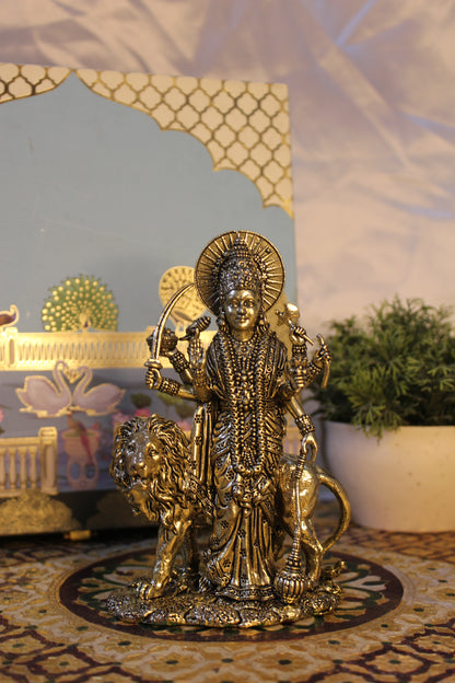Brass Mahishasur Mardini Durga Mata Statue 6.25 inch