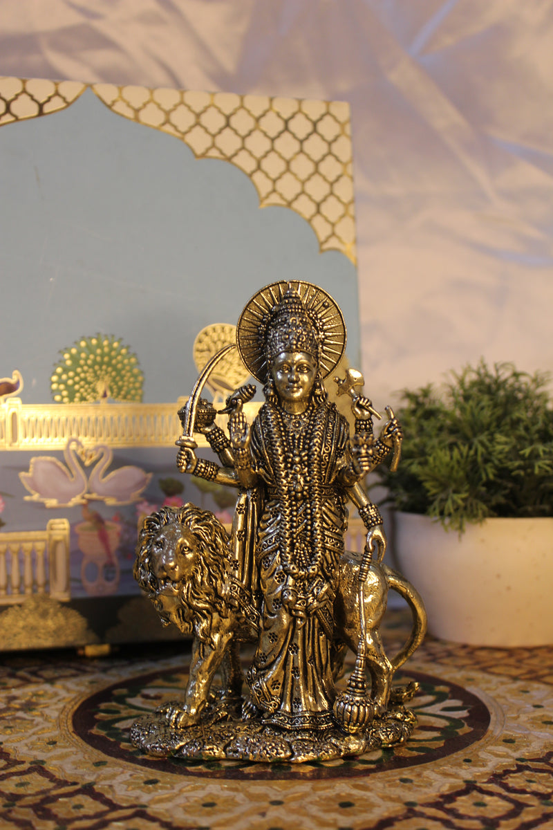 Brass Mahishasur Mardini Durga Mata Statue 6.25 inch