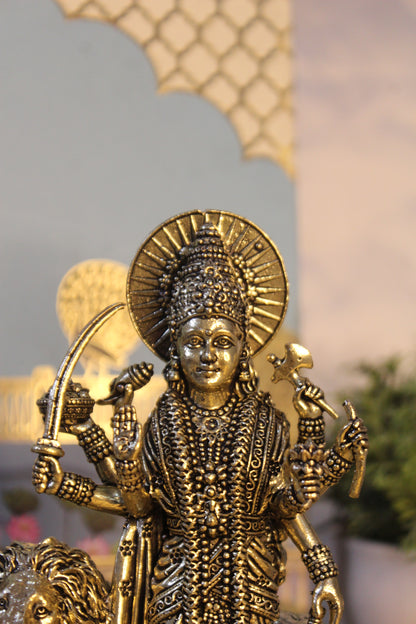 Brass Mahishasur Mardini Durga Mata Statue 6.25 inch