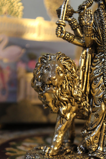 Brass Mahishasur Mardini Durga Mata Statue 6.25 inch