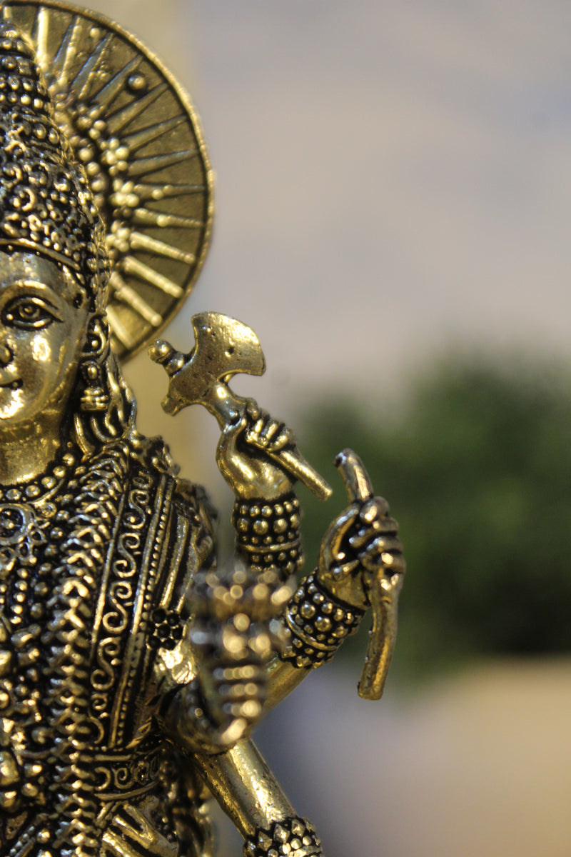 Brass Mahishasur Mardini Durga Mata Statue 6.25 inch