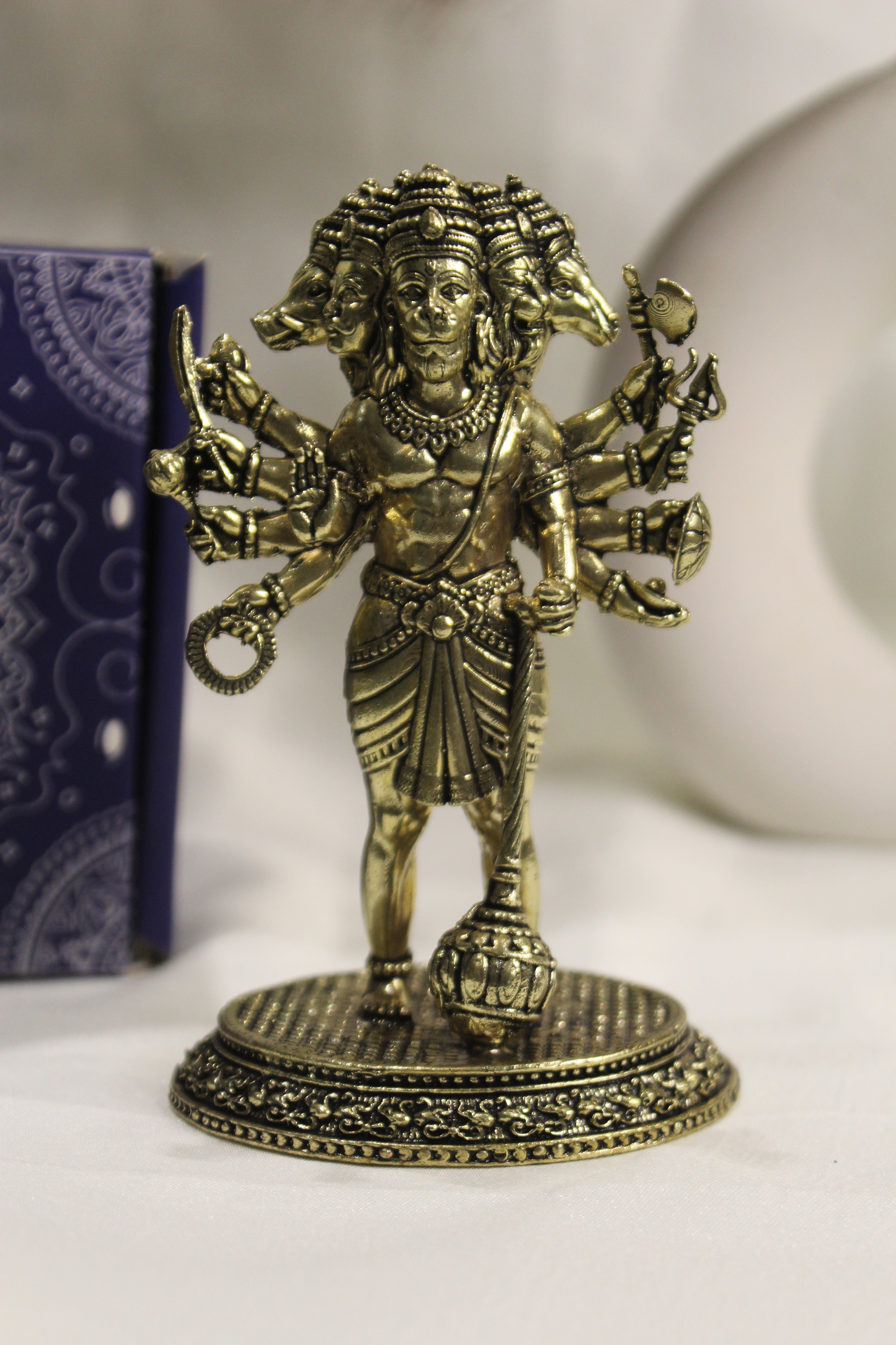 Standing Panchmukhi Balaji Idol | Premium Brass Sculpture with Intricate Detailing