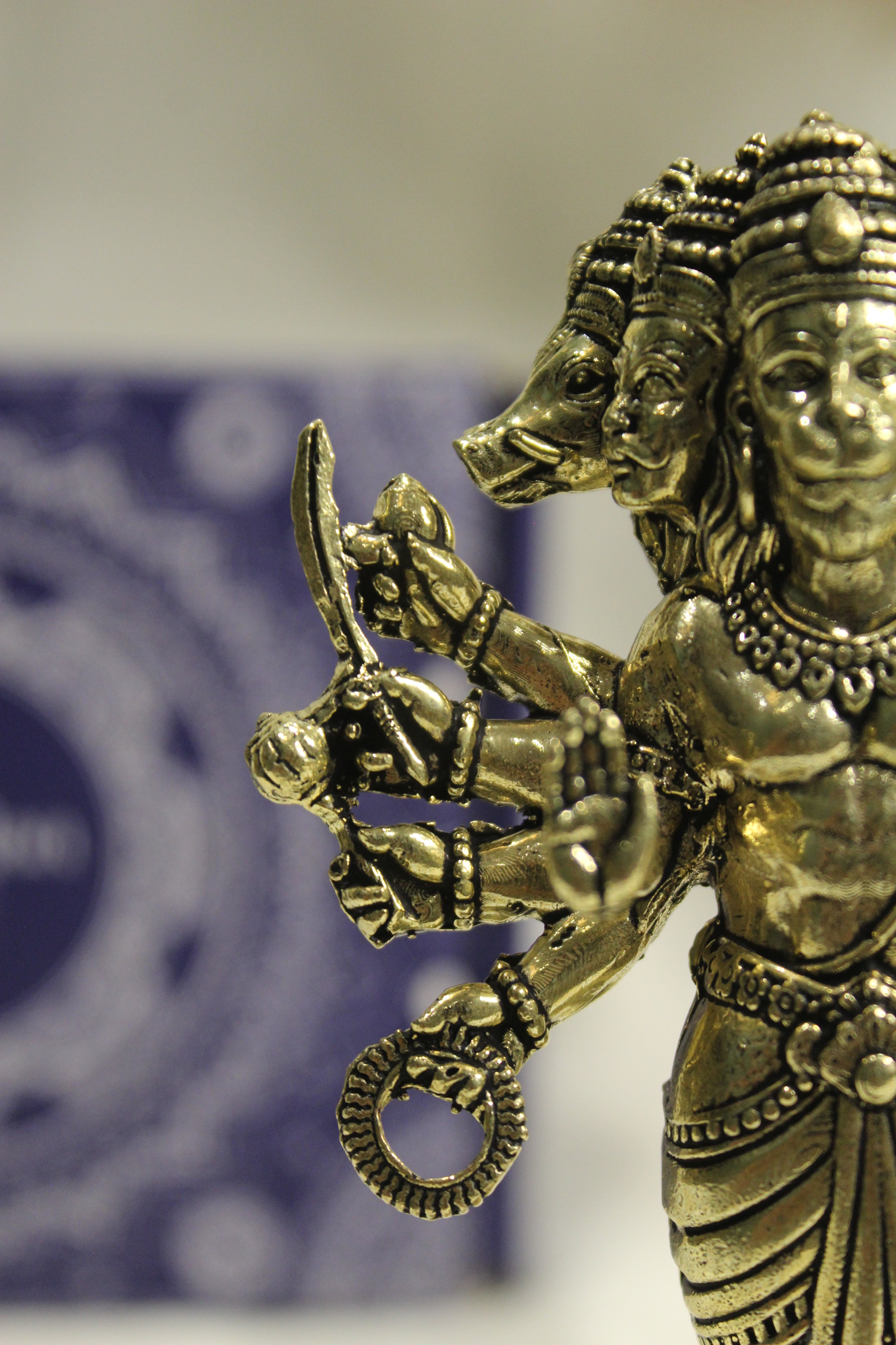 Standing Panchmukhi Balaji Idol | Premium Brass Sculpture with Intricate Detailing