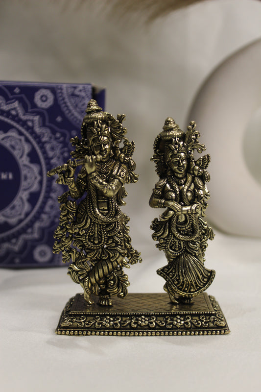 Handcrafted Radha Krishna Divine Love Murti (3.5")