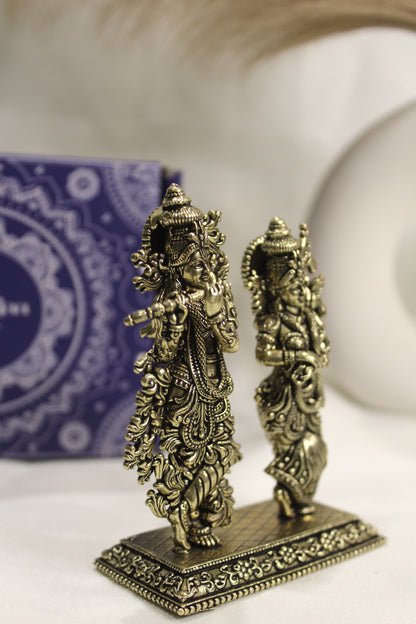 Handcrafted Radha Krishna Divine Love Murti (3.5")