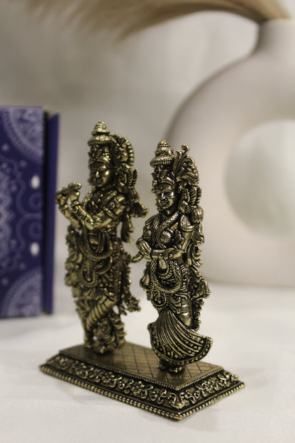 Handcrafted Radha Krishna Divine Love Murti (3.5")