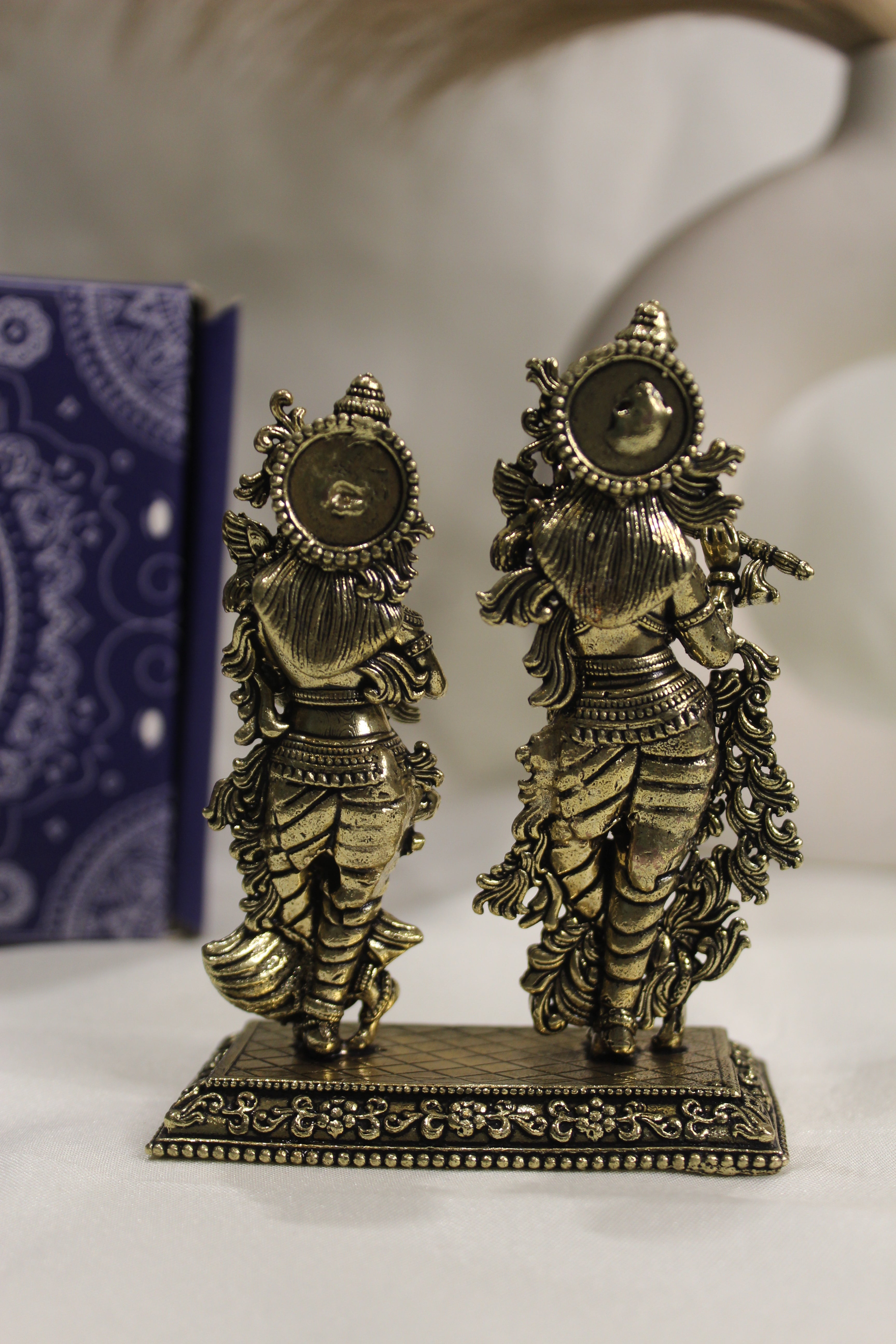 Radha Krishna Brass Statue | Blessings of Love, Peace & Prosperity
