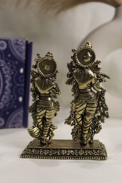 Handcrafted Radha Krishna Divine Love Murti (3.5")