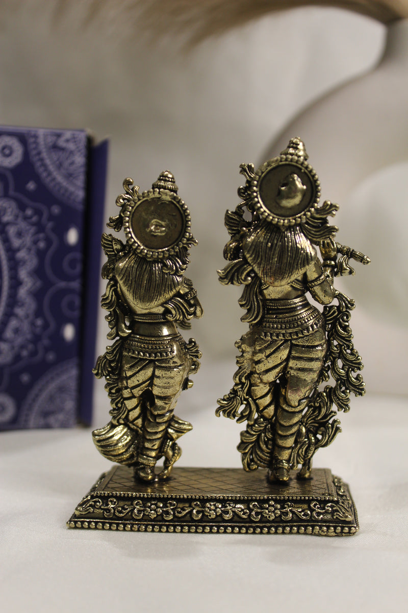 Handcrafted Radha Krishna Divine Love Murti (3.5")