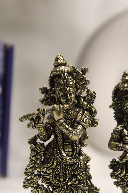 Handcrafted Radha Krishna Divine Love Murti (3.5")