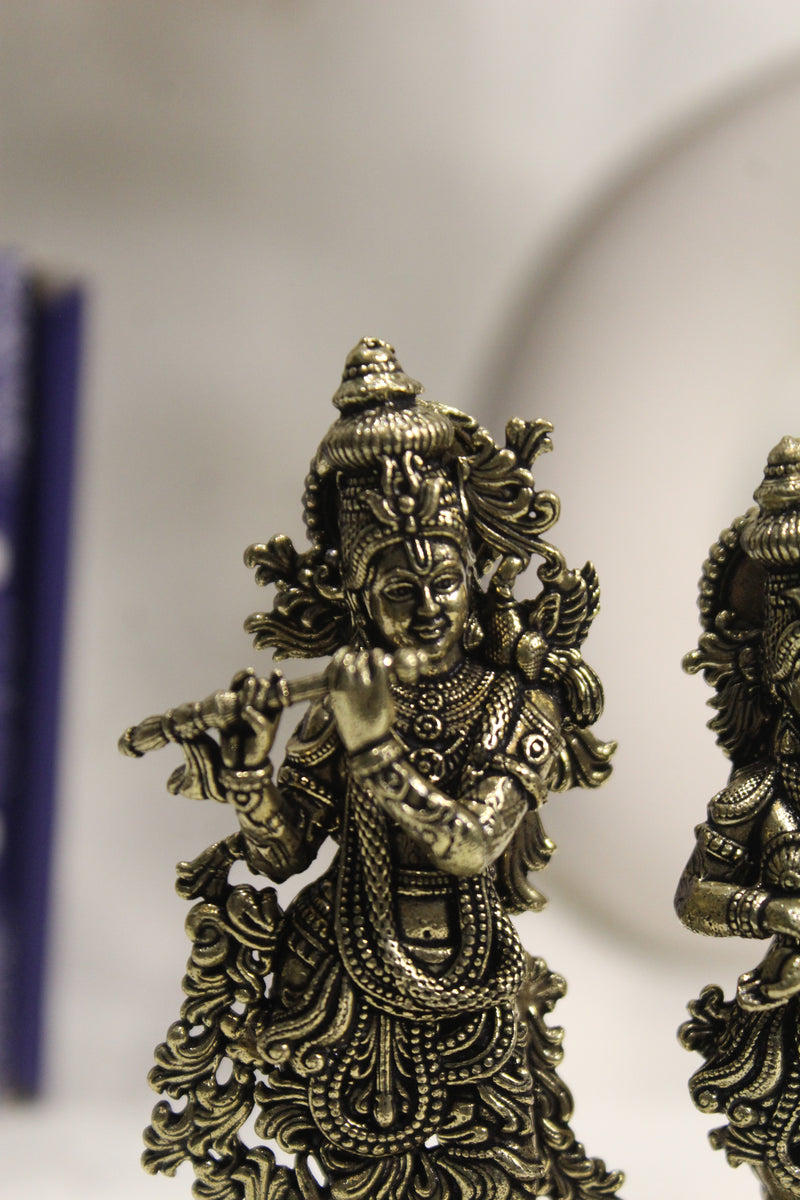 Handcrafted Radha Krishna Divine Love Murti (3.5")