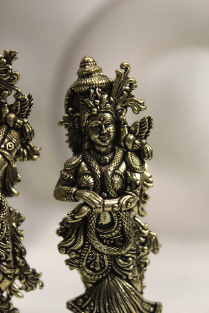 Handcrafted Radha Krishna Divine Love Murti (3.5")